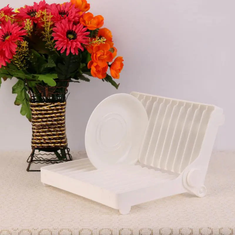 Foldable Plastic Tray Drainer for Kitchen Storage